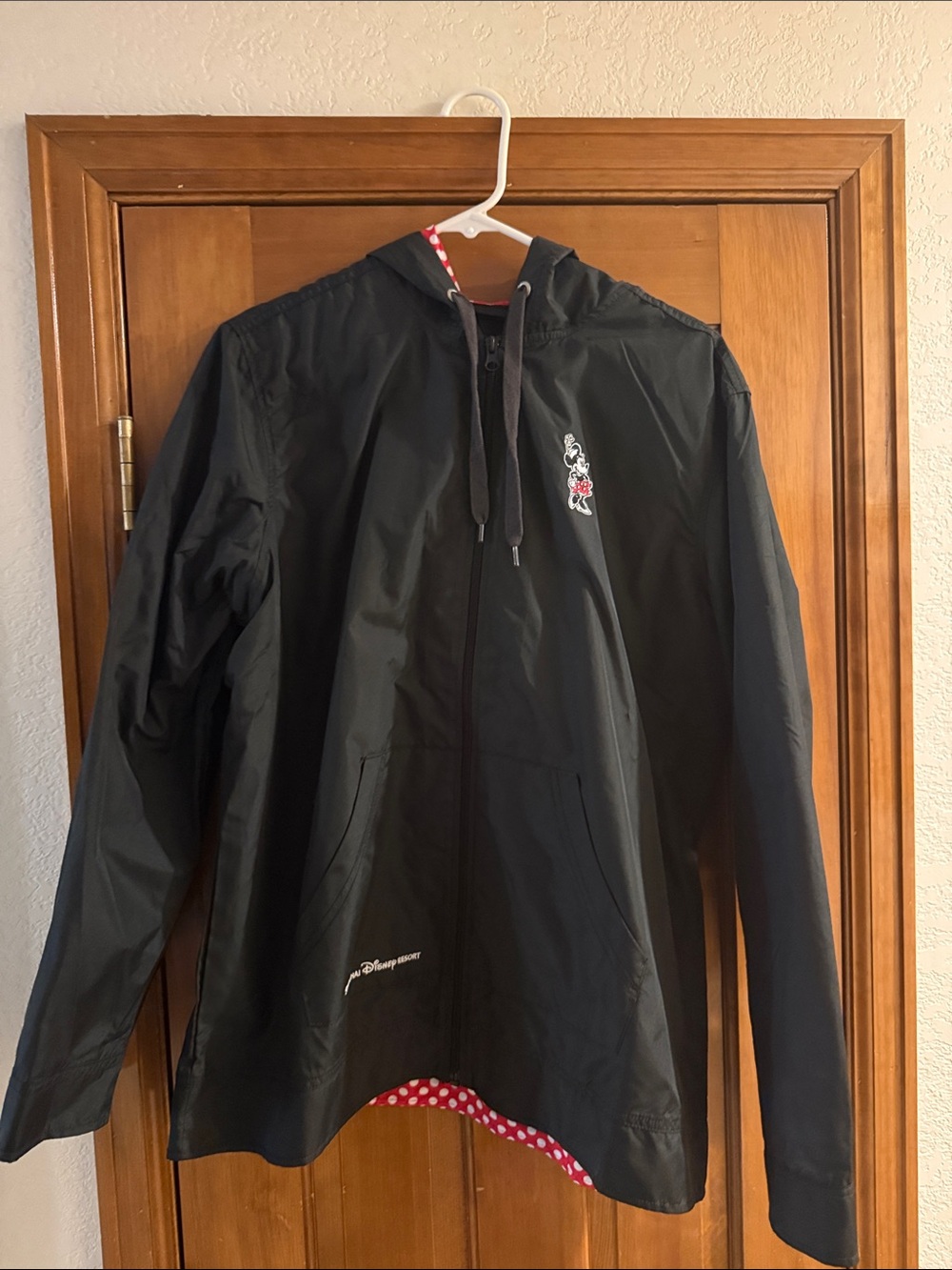 Shanghai Disney Resort Black Hooded Minnie Mouse Windbreaker Jacket
